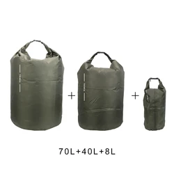Waterproof Outdoor Storage Bag - Portable Dry Sack for Travel, Boating & Canoeing (8L 40L 70L)
