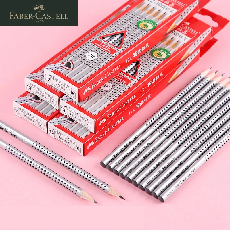 FABER CASTELL Features Pencil Triangle Rod Lattice HB 2B Drawing Writing Pencil for Students School Supplies 3