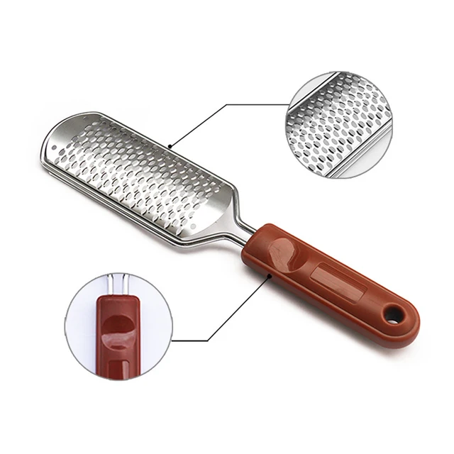 1 pz dispositivo di molatura per piedi in acciaio inossidabile per lime per piedi rimuovere la pelle morta strofinare i piedi sfregamento del piede pedicure lima per piedi 5