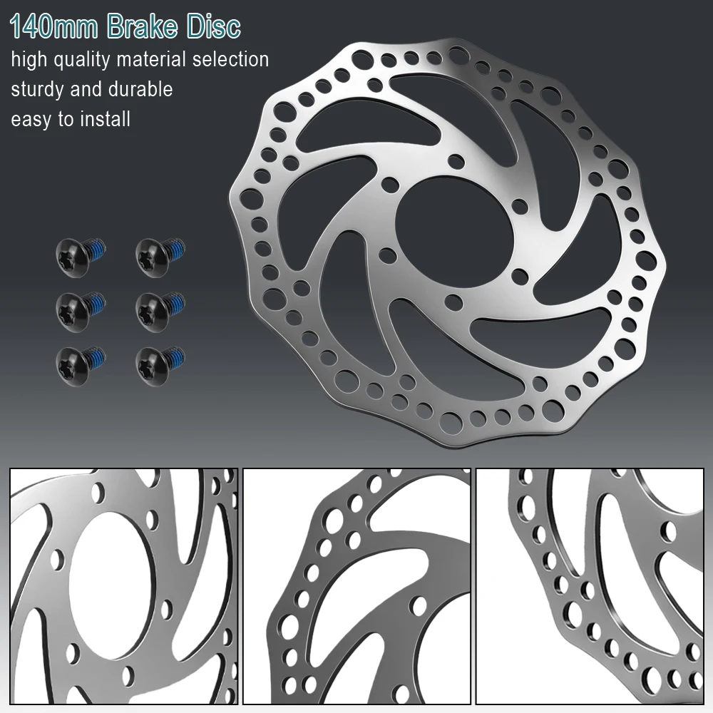 140mm 160mm Sechsloch Edelstahl-Bremsscheibe für Elektroroller mit 6 Schrauben Zubehör – Detail 2