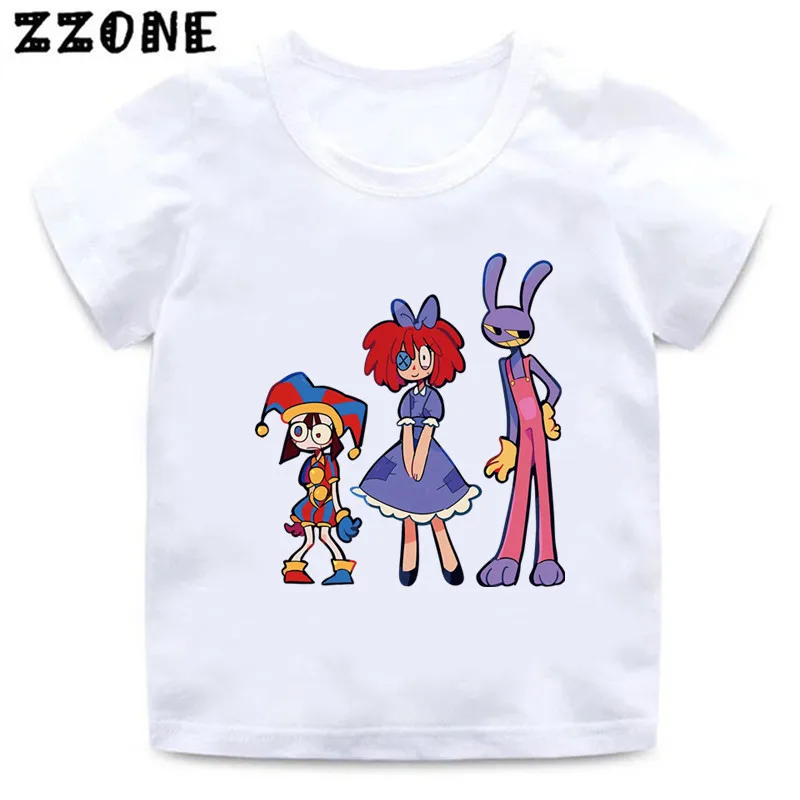 Hete Verkoop De Geweldige Digitale Circus Grafische Cartoon Kinderen T-Shirts Meisjes Kleding Baby Jongens T-Shirt Zomer Kinderen Tops, Ooo5871