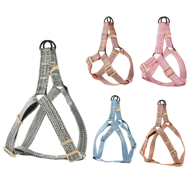 Three-piece Set Of Pet Dog Chest Strap Vest Dog Leash Explosion-proof Collar Outdoor Supplies Small Dog Walking Leash 4