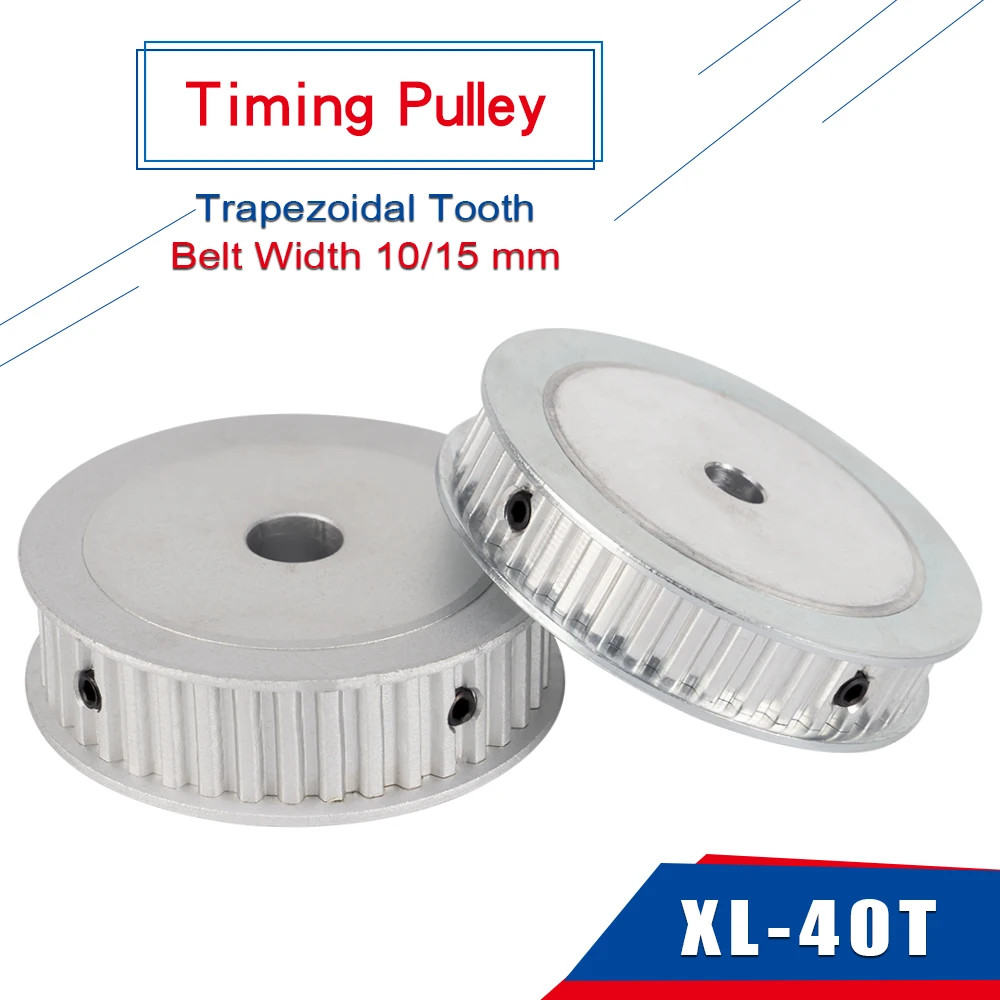 Polia Cronometrando de Alumínio Dente Trapezoidal Apto para Cinto xl 40t Furo Largura 10 mm 15 mm 17 mm 18 mm 19 mm 20 mm 22 mm 25 mm Milímetros Milímetros Milímetros 10 Milímetros 15 Milímetros