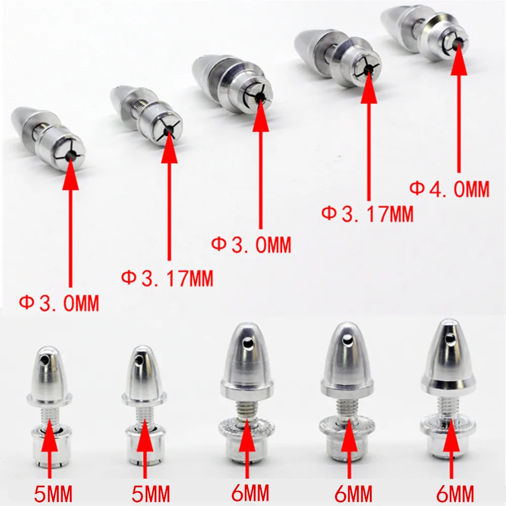 Hélices de drone CW CCW 3.0-5mm vertes disposées en éventail, pièces de rechange multirotor.
