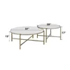 Marble Top Nesting Table Set with Nickel Finish - Zaidee 2