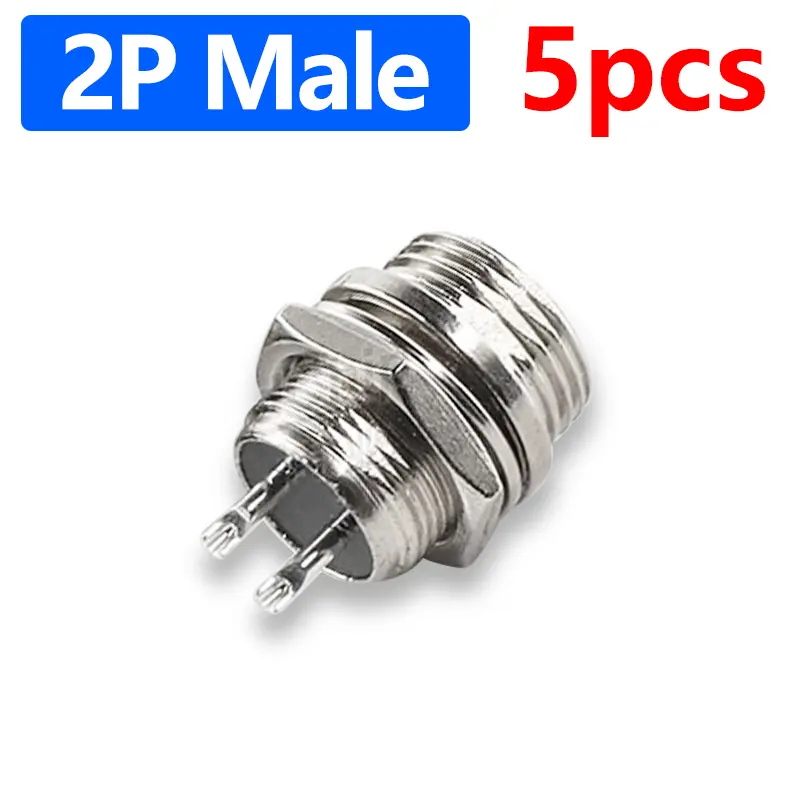 5pcs GX12 Aviation Connector 2 3 4 5 6 7 Pin Male Female M12 Connector Aviator Plug Socket image 15