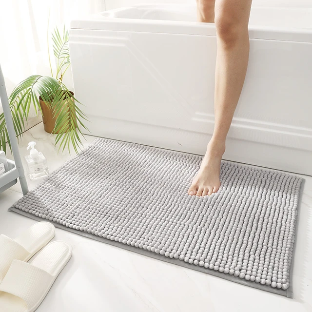 Luxury Chenille Super Absorbent Bathroom Rug Mat Soft Shaggy Microfiber Non  Slip Bath Mat Machine-Washable Thick Plush Carpets - AliExpress