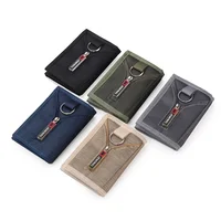 Tactical Wallet for Men Women Military Bag Card Pack Nylon Zipped Coin ID Card Holder Pocket Fold Portable Wallet Bag 2