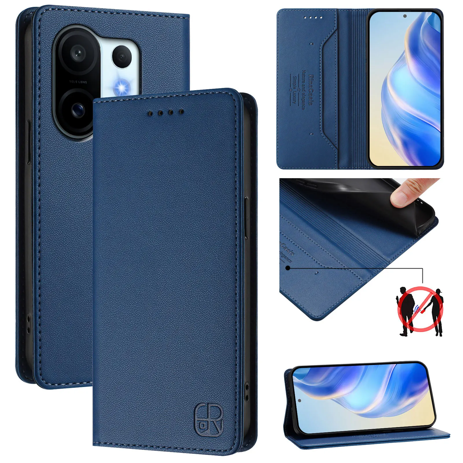 Stylish PU Leather Flip Wallet Phone Cover – Premium Protective Back Case