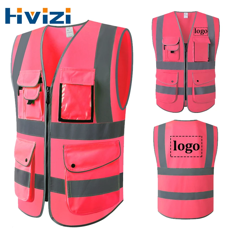 Reflective Safety Vest Custom Reflective Vest Pink Reflective Vest