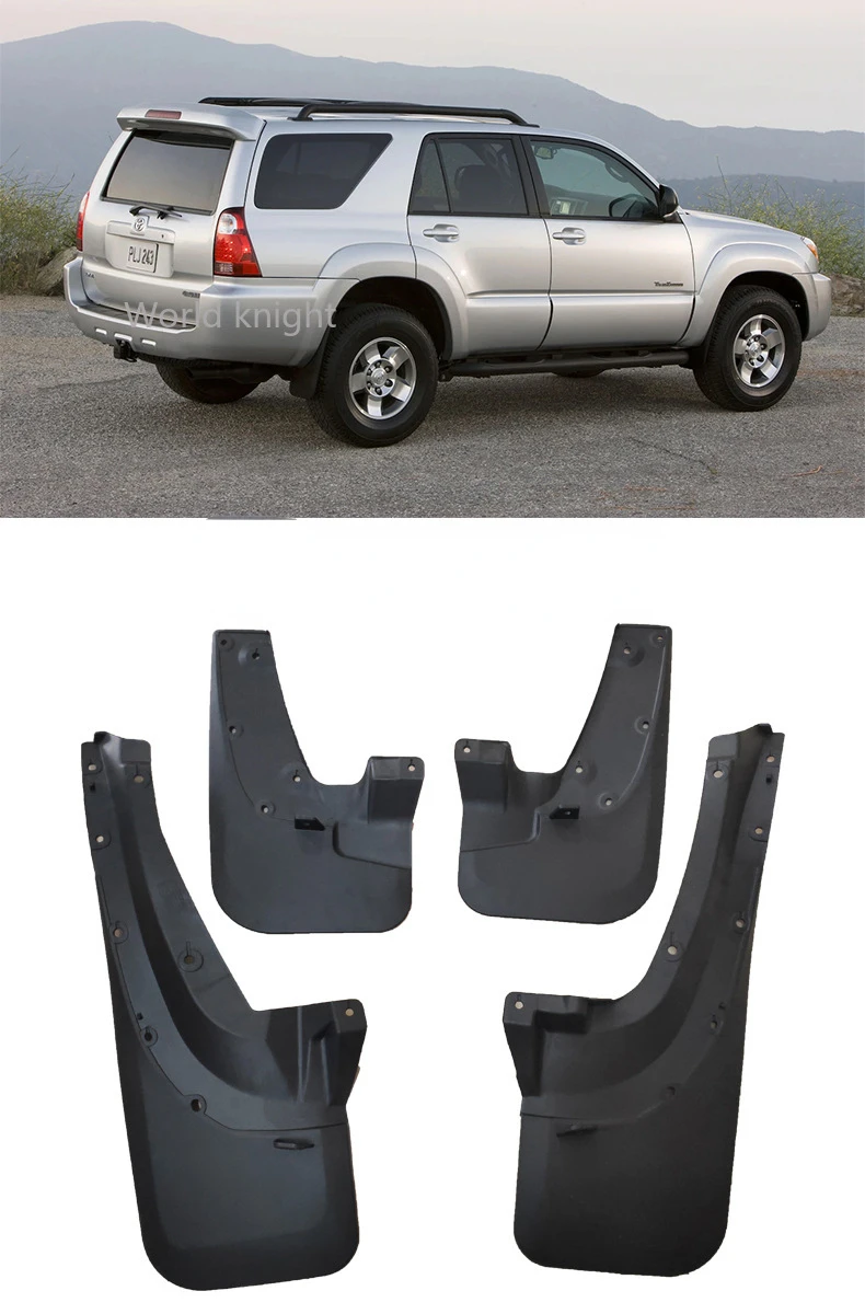 Mud Flap For Toyota 4 Runner 2003-2009 Set Molded Mud Flaps Mudflaps Splash Guards Front Rear Mud Flap