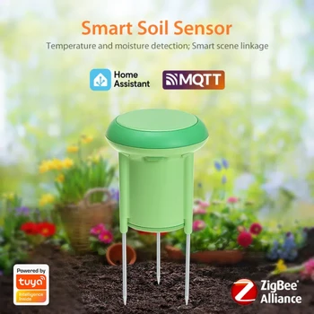2025 Tuya Smart Zigbee Soil Sensor Planting Temperature and Humidity Meter Waterproof   APP Real Time Monitor for Greenhouse 1