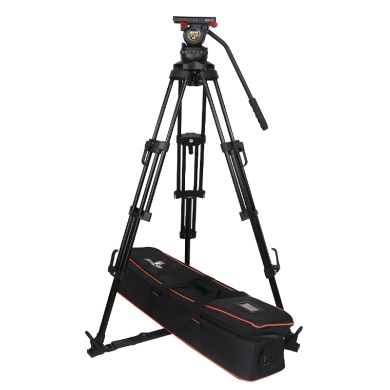 

Photographic Equipment Jiepai V12 Professional Broadcast Heavy Duty Video Tripod With Fluid Head