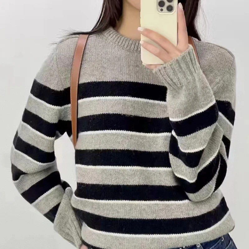 new-autumn-and-winter-embroidered-striped-pullover-long-sleeved-sweater-women