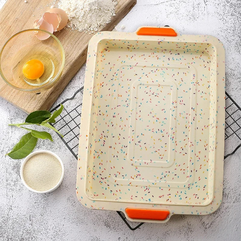 Nonstick Rectangle Silicone Brownie Pan Cake Baking Mold Loaf Mould Heat Resistant Baking Tray Swiss Roll Mat Kitchen Cake Tools