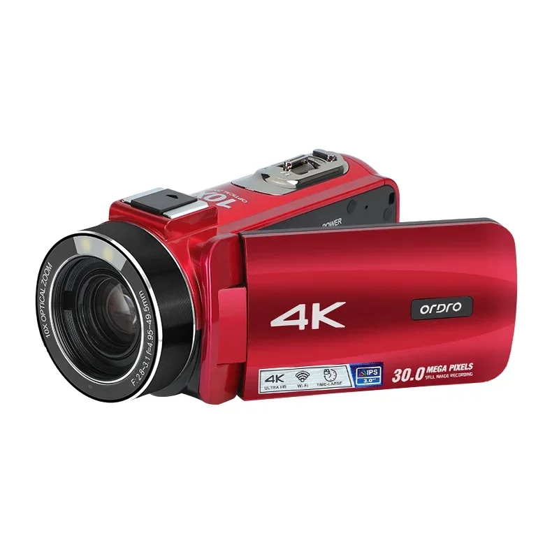 Videocamera Digitale Z88 4K con Zoom Ottico 10X e Schermo da 3 Pollici per YouTube, Vlog, Video Domestici e Registrazioni Professionali - immagine 4