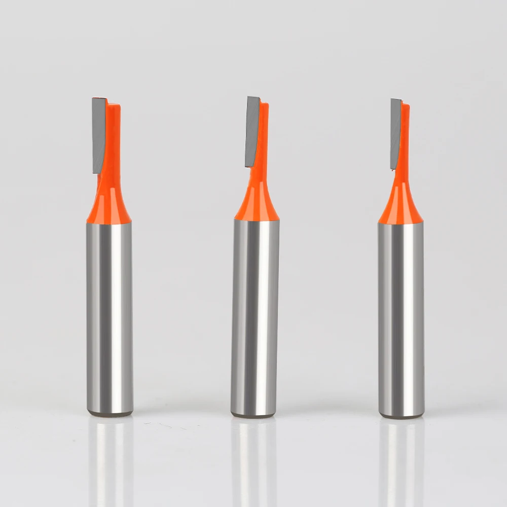 3pcs 8mm Shank Straight Router Bit Tungsten Carbide Single Flute Bit Wood Milling Cutter for Woodwork Tool