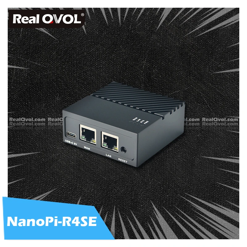 RealQvol Friendly Nanopi R4SE, 4GB 32GB eMMC  Gbps ̴ Ʈ , Openwrt  Ĩ RK3399  ν