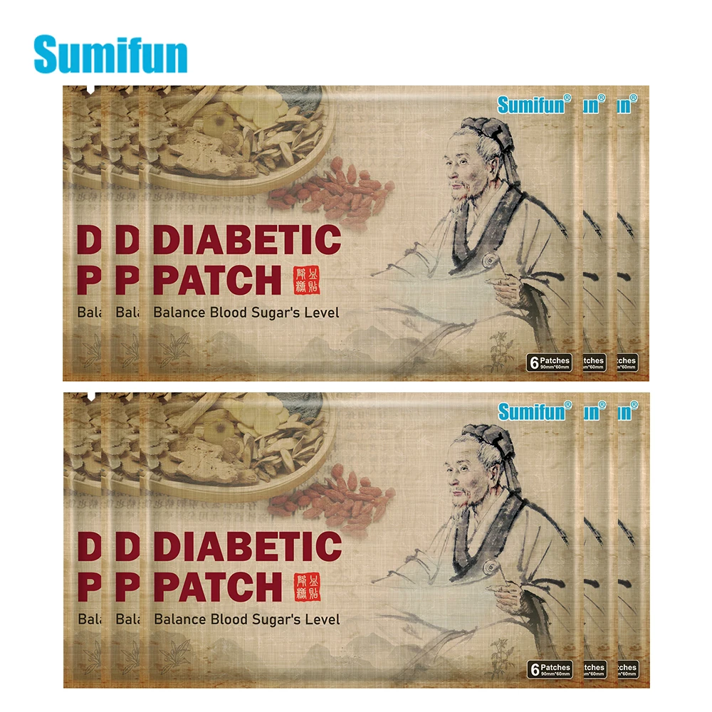 

6/24/48/60Pcs Sumifun Herbal Diabetic Patch Hypoglycemic Reduce Glucose Content Stabilizes Blood Sugar Medical Care Plaster