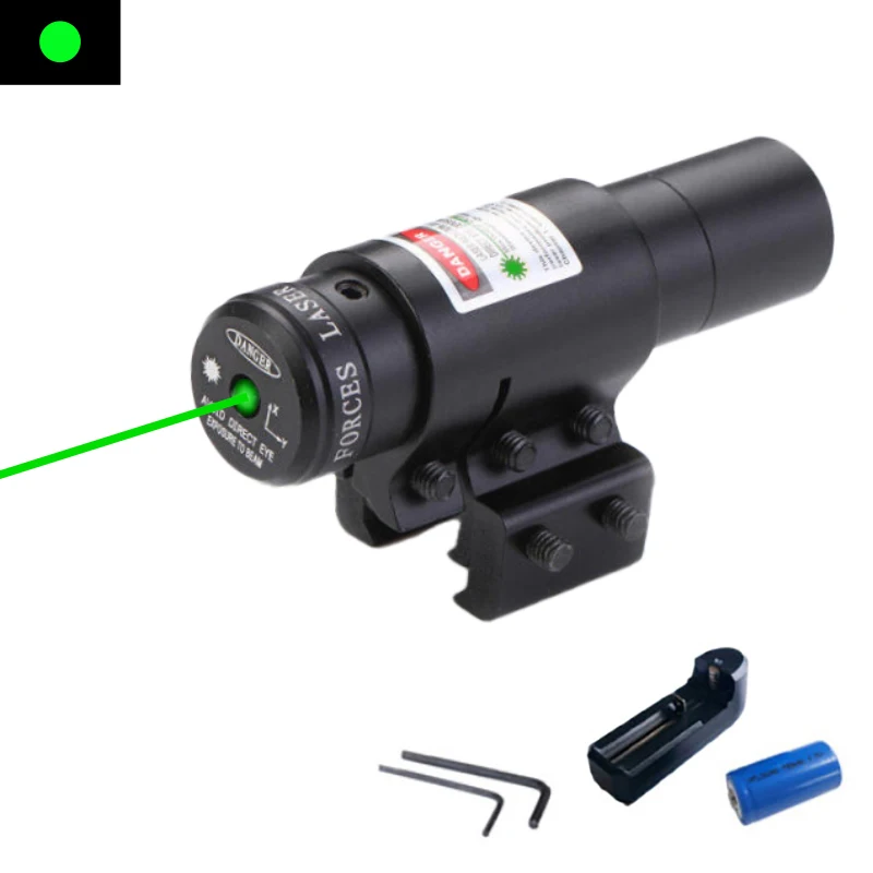 Rifle Sight Green Laser Rechargeable Pistol Picatinny Rail Red Dot Scope