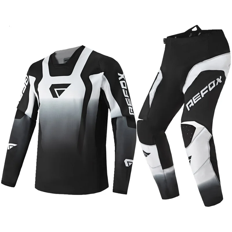 AEFOX New Breathable Riding Set Mountain Off-road Racing Suit Anti Fall Rally Motorcycle Suit Bicycle Adult Set