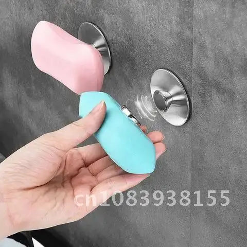 

Magnetic Soap Holder Sponge Storage Dish Hooks Draining Shelf Wall Mount Organizer Rustproof 1pc Bathroom Accessories