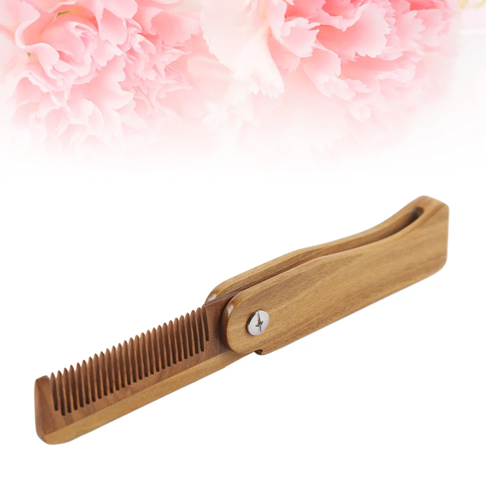 

Folded Green Sandalwood Comb Anti-static Wooden Hair Comb Detangling Natural Green Sandalwood Comb Hair Care Massage Hair