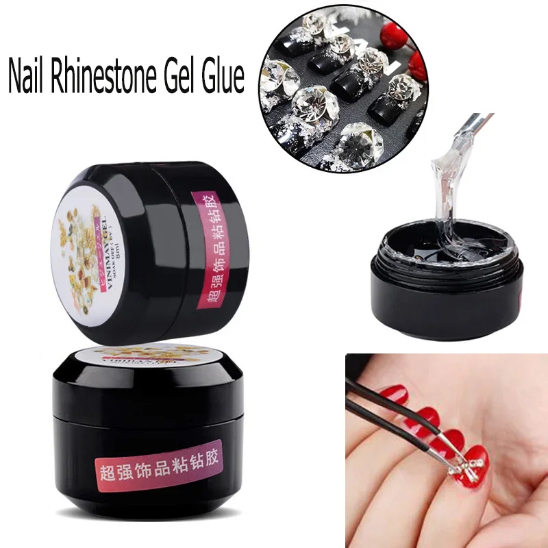20ML Nail Art Rhinestone Glue Transparent DIY Sticky Lasting UV Gel Jewelry Stuck Drill Glue Decoration Tools Nail Art Accessory