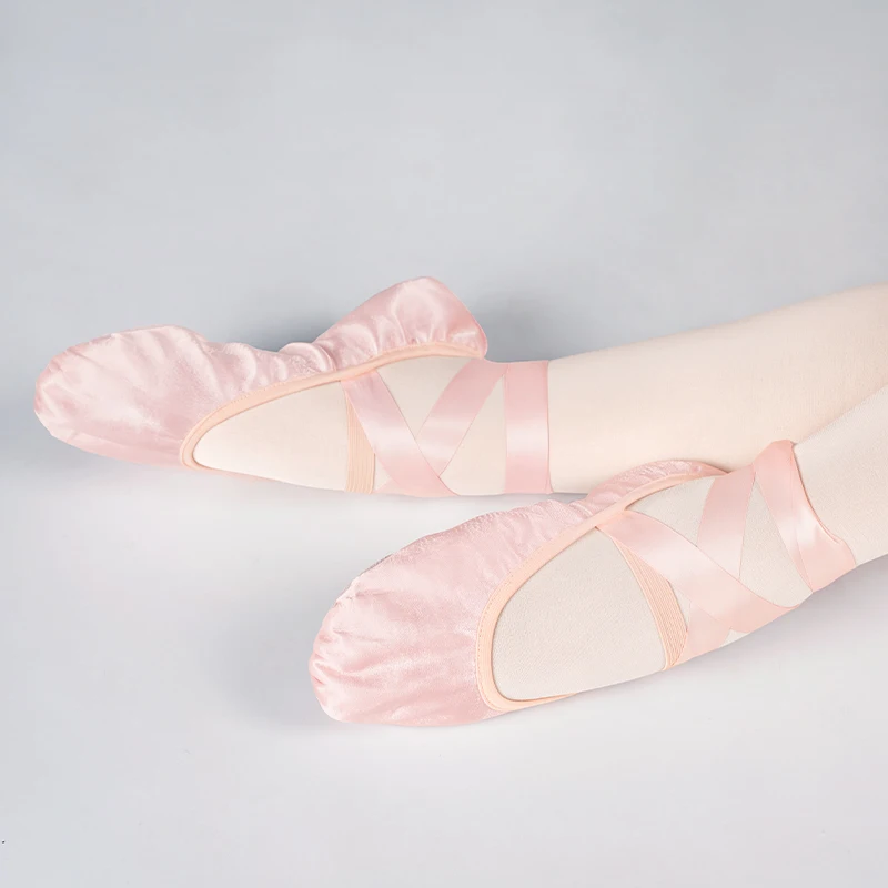 Satin Ballet Shoes with Ribbon Girls Kids Women Soft Sole Dance Shoe Ballerina Shoes Practice Ballet Slippers Ballet Flats 3