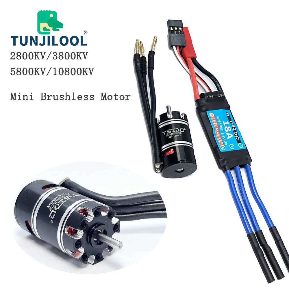 YSIDO 1525(1410) 2800KV 3800KV 5800KV 10800KV бесщеточный двигатель 18A ESC для 1/24 1/28 1/32