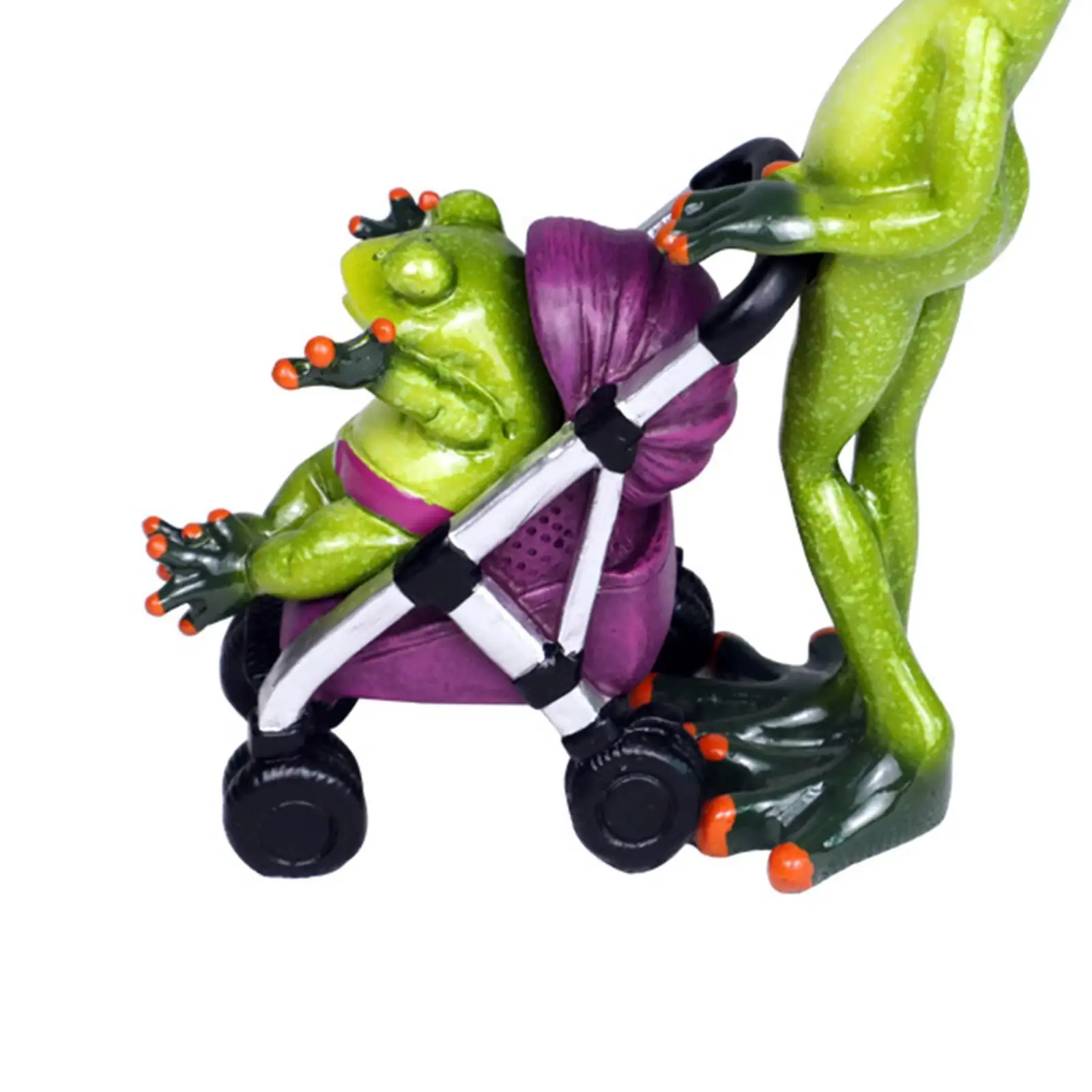 

Creative Family Mommy Stroller Frog Miniature Figurine Ornaments Collection