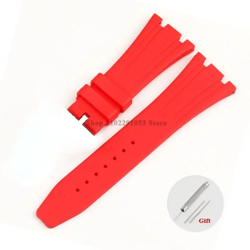 Premium 27mm Waterproof Rubber Watch Strap with Solid Butterfly Buckle