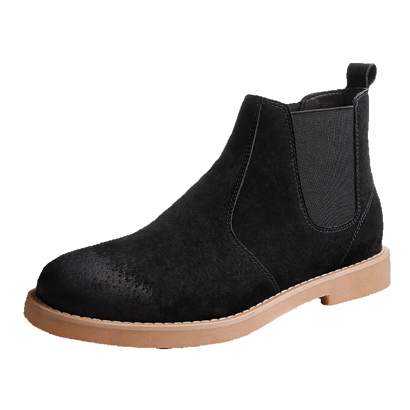 European Warm Series MRA Men's British Style High-top Martin Autumn And Winter Snow Cotton Shoes Mid-top Short Boots_voghion.com