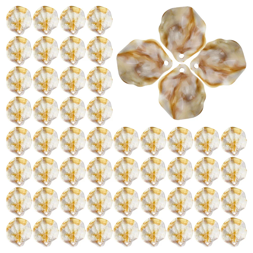 

100 шт., декоративные акриловые кольца для ключей, в виде ракушек