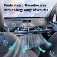 Purificateur d'air solaire pour voiture, élimination des odeurs d'ozone et d'ions négatifs, supporter ficateur d'air avec plaque d'immatriculation de stationnement temporaire, chargement USB 5