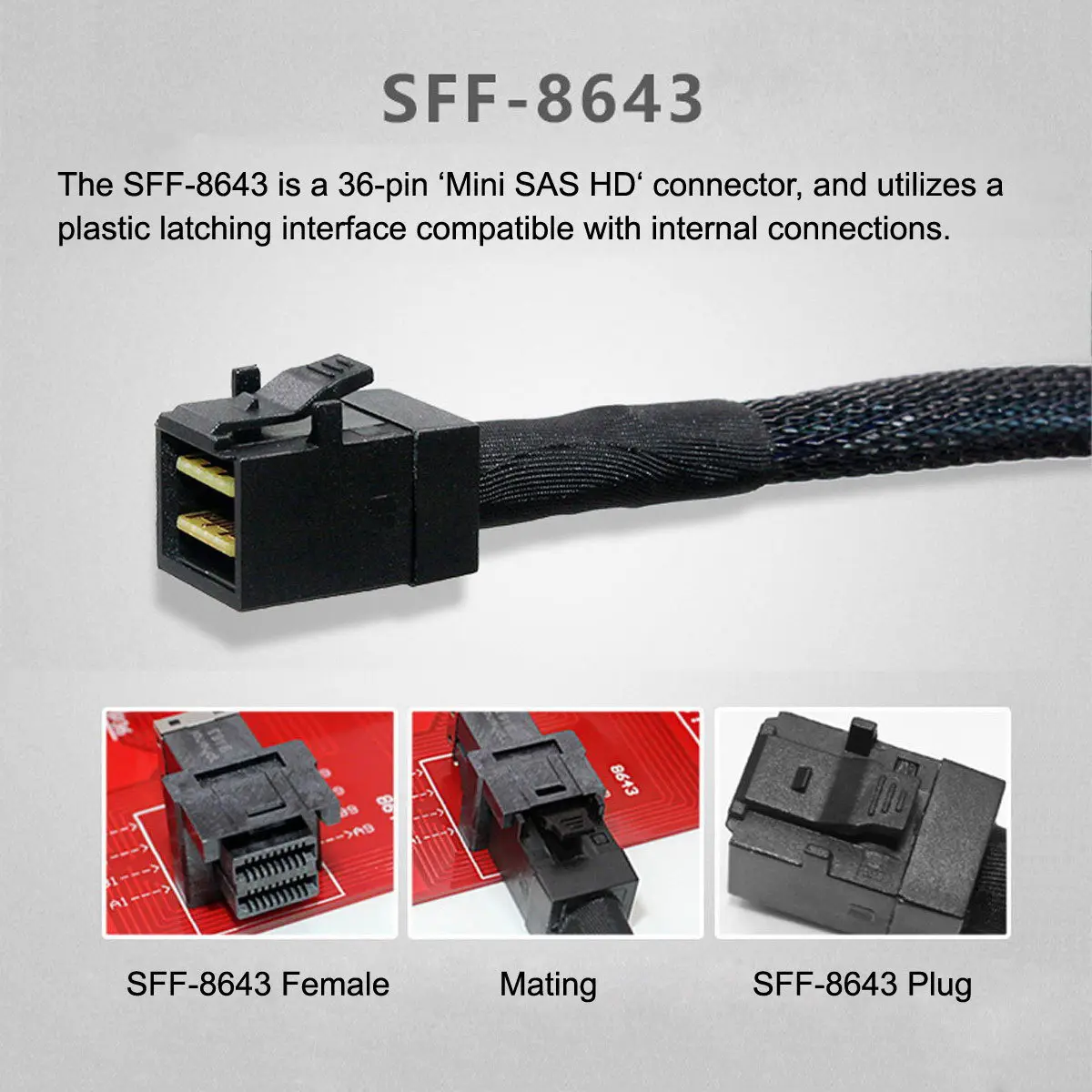 

Chenyang PCI-Express 4.0 Mini SAS HD SFF-8643 to Oculink SFF-8611 SFF-8612 PCBA Female Adapter With Bracket