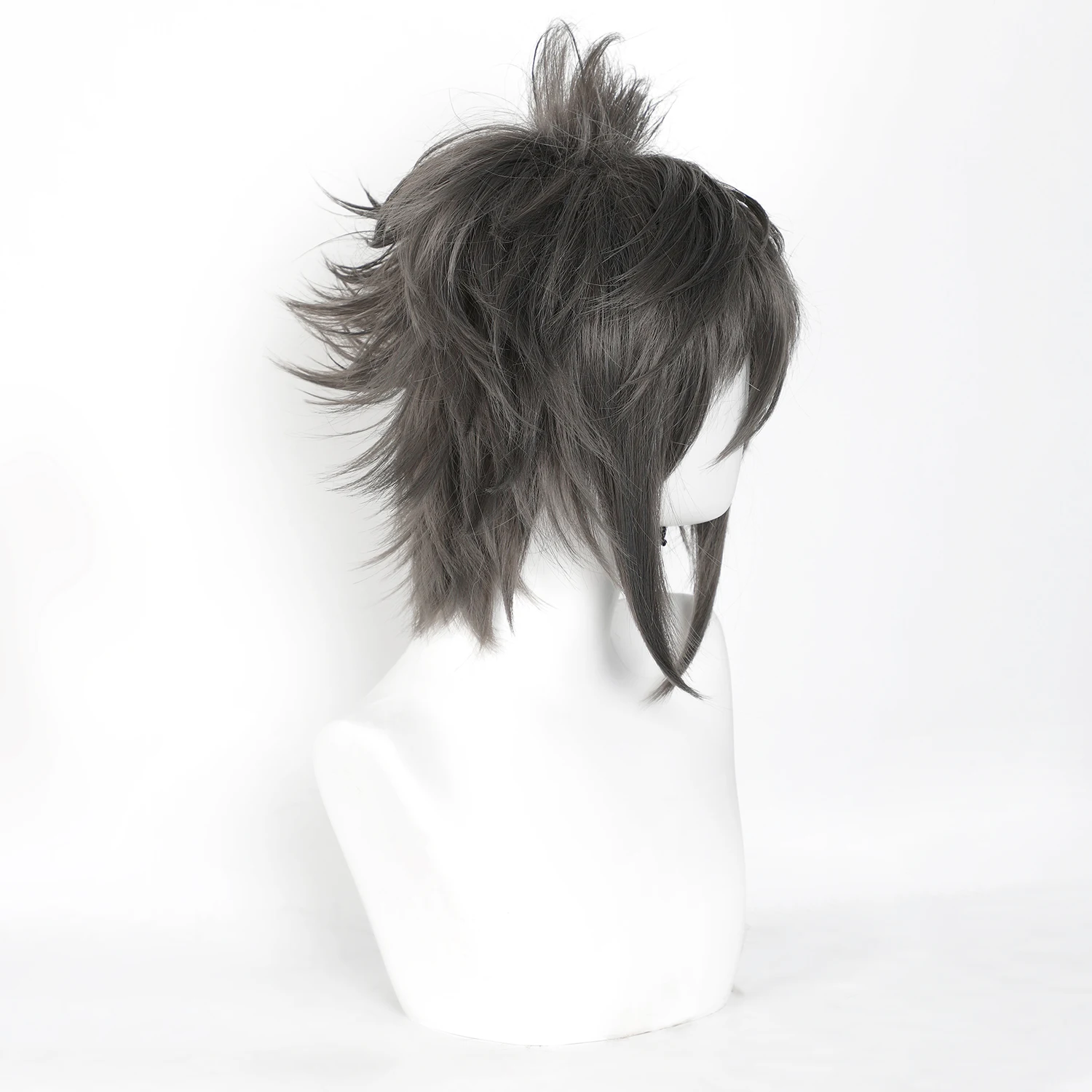Final Fantasy XV-Inspired Noctis Lucis Caelum Black Synthetic Wig with Bangs for Cosplay Events