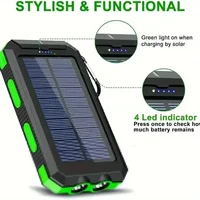 4-in-1 Solar Power Bank 10000mAh - Portable Charger+Flashlight for Outdoor Camping - Image 3