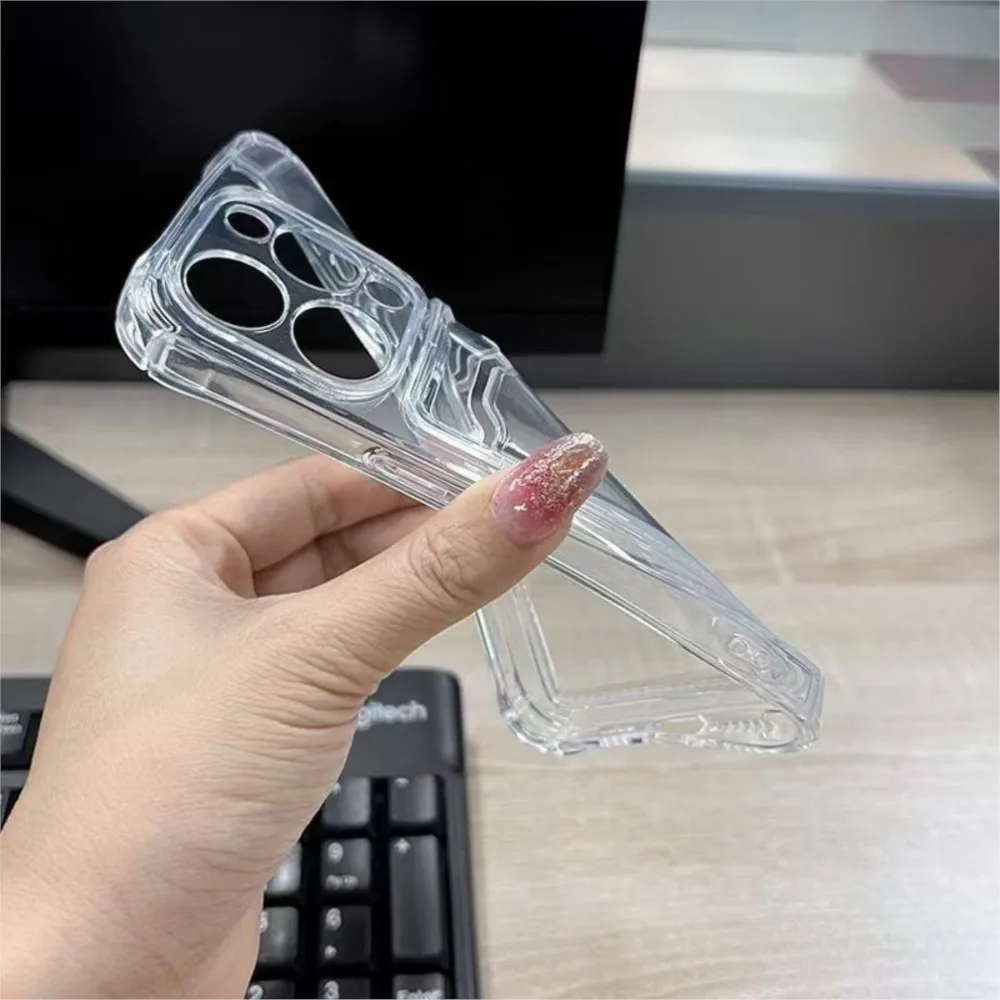 Clear Shockproof Wallet Card Phone Case with Enhanced Protection