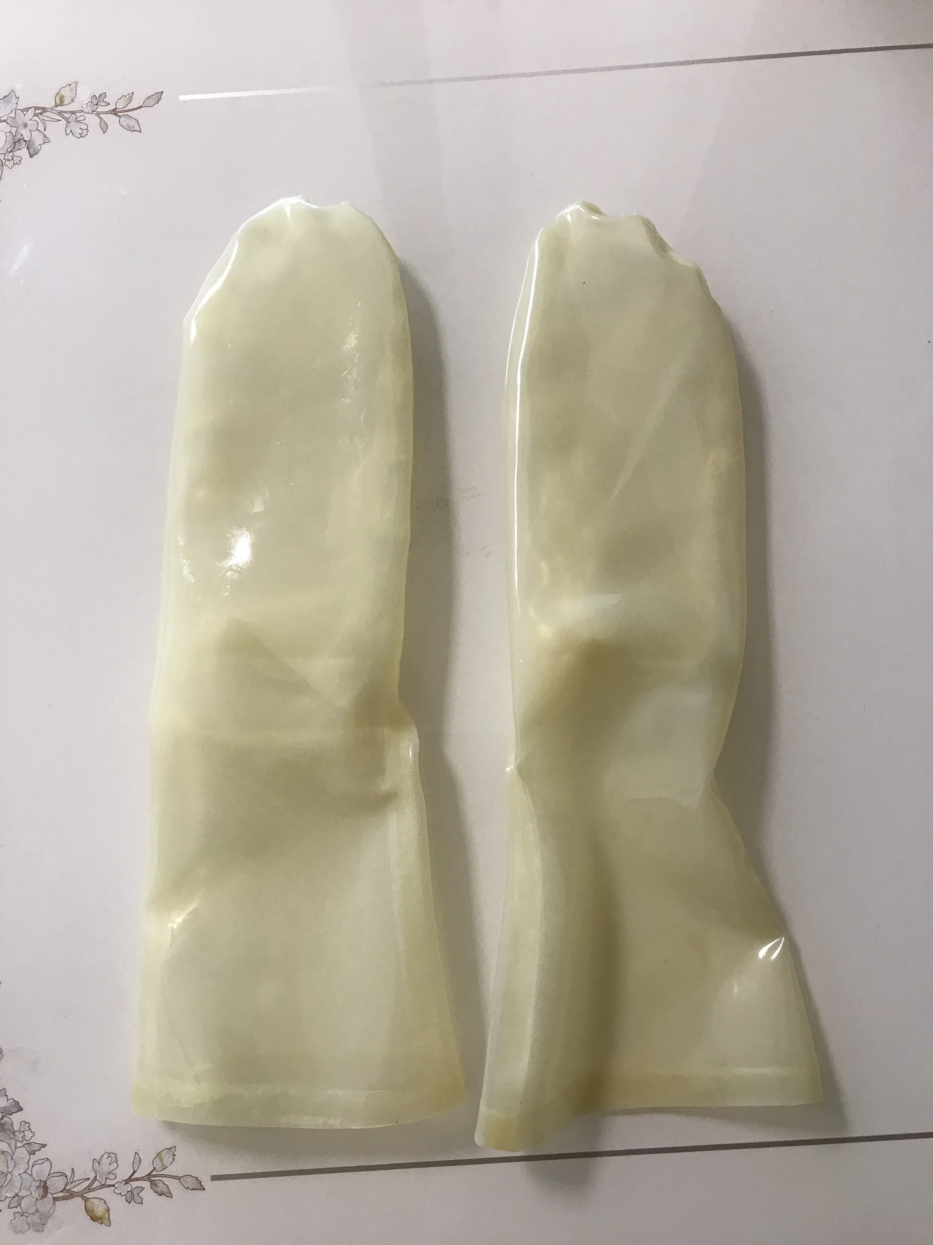 Handmade Unisex 0.4mm Transparent Latex Rubber Socks Customize