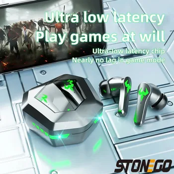 TWS Gaming Earbuds, Wireless 9D Stereo Surround Sound Bluetooth Earphones with Microphone 2