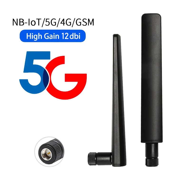 

1pcs 3G 4G 5G Antenna High Gain 12dBi 600-6000MHz SMA Male for Wireless Network Card Wifi Router High Signal Sensitivity