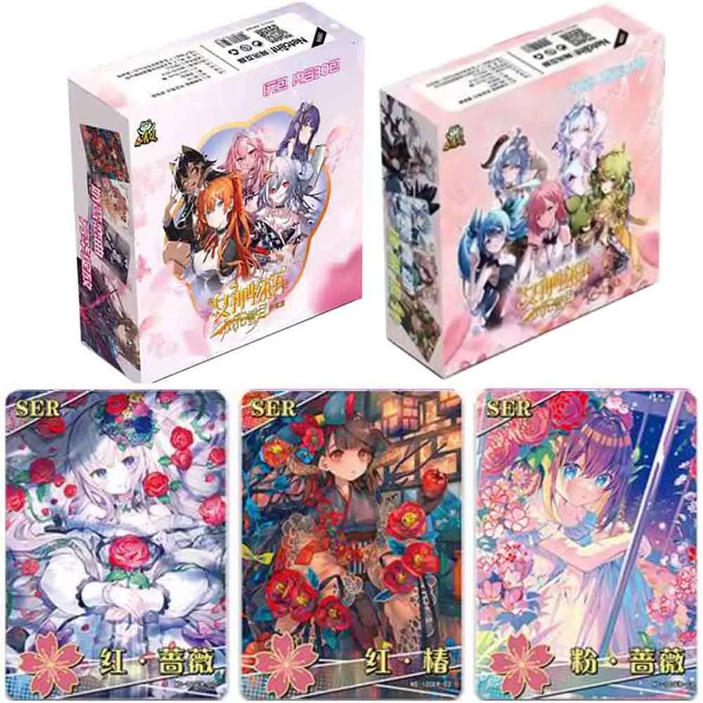 New Goddess Story Jiao Luan Chapter Collection Gold Card Anime Character Flash Card Table Toys Regali Per Bambini