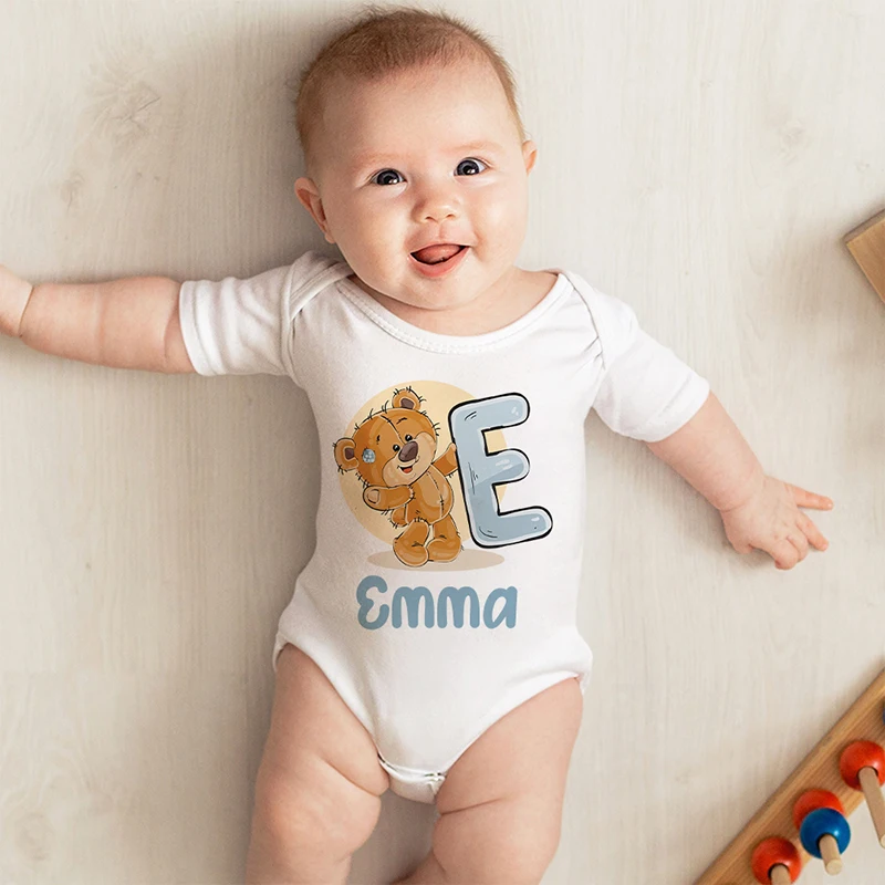 Baby Girl Name Romper Pregnancy Announcement Personalized Baby Jumpsuit  Custom Name Rompers Bodysuit Girls Clothes - AliExpress