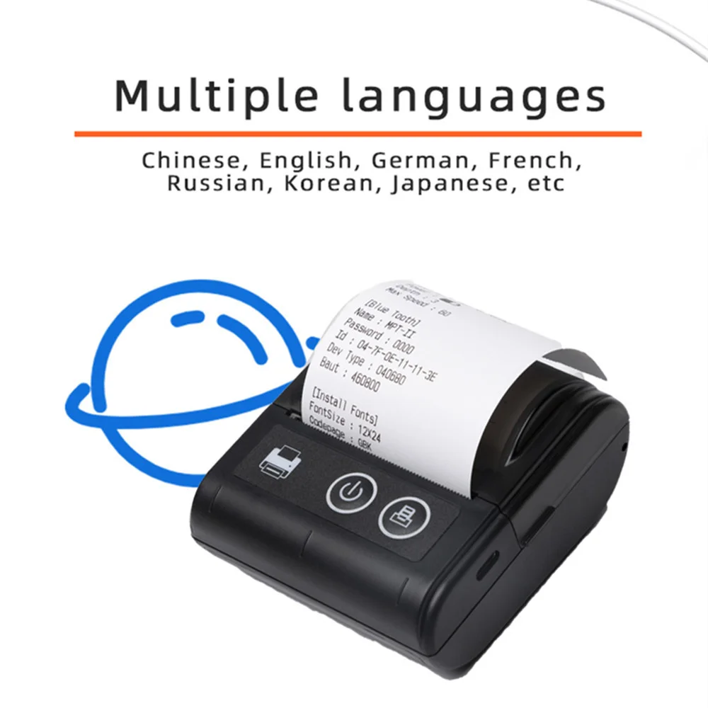 Mini Portable Bluetooth Thermal Printer For Phone IOS Android Computer PC USB 58MM Portable Mini Thermal Printer Impresora Papel