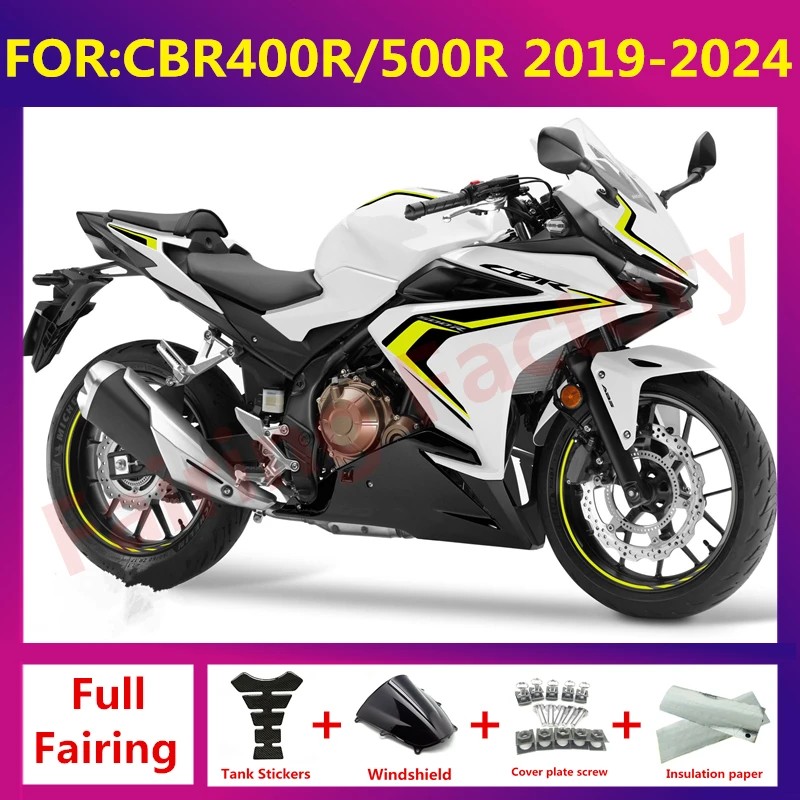 

For CBR400R CBR500R CBR 500R CBR500 CBR400 2019 2020 2021 2022 2023 2024 full Fairing Kit fit body fairings zxmt Set white black