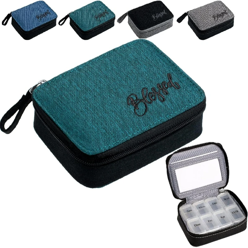 Weekly Pill Organizer Case for Vitamins and Supplements, 7-Day Travel Medicine Holder