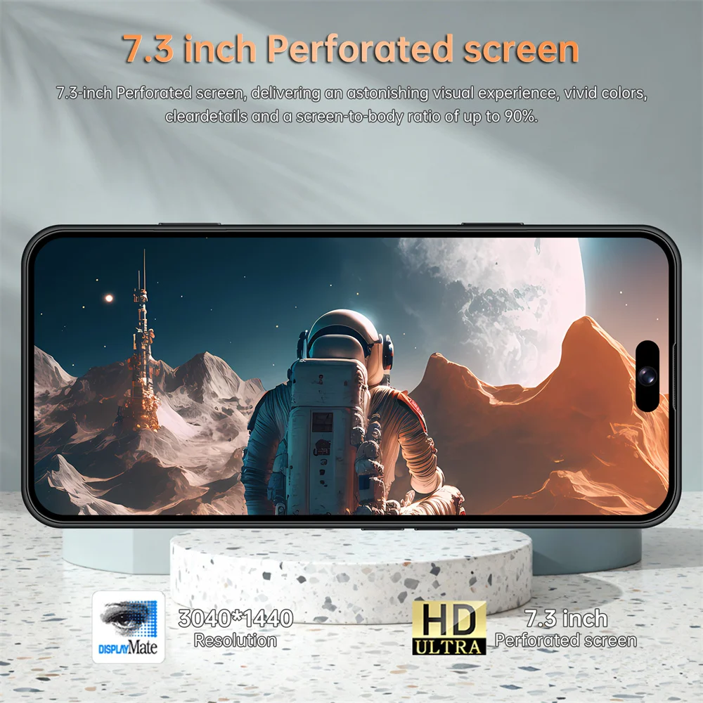 Pellicola Protettiva Antigraffio in Vetro Temperato per Smartphone i17 Pro Max, Senza Polvere, in Liquidazione - immagine 2