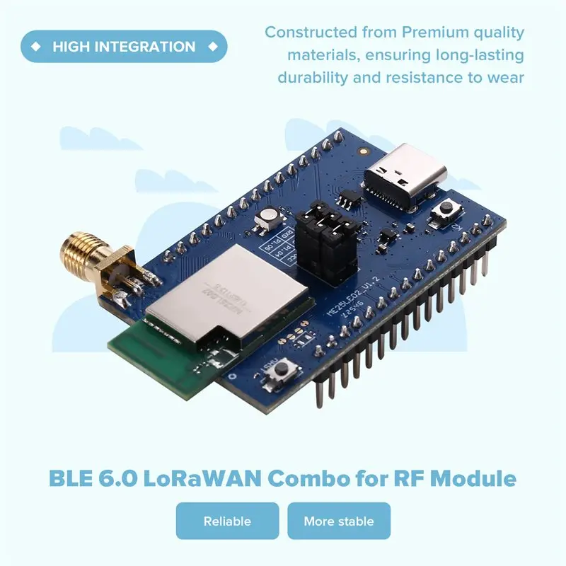 MX25LE02 SX1262 NRF54L15 PCB 안테나 Lorawan BLE 6.0 장거리 콤보 RF 모듈용 Uart 무선 및 RF Lora 모듈용