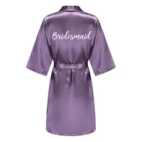 Nouveau peignoir mariée Satin-soie Robe femmes fête de mariée soeur équipe mère douche cadeau demoiselle d'honneur mariage Robes courtes YE7883 3